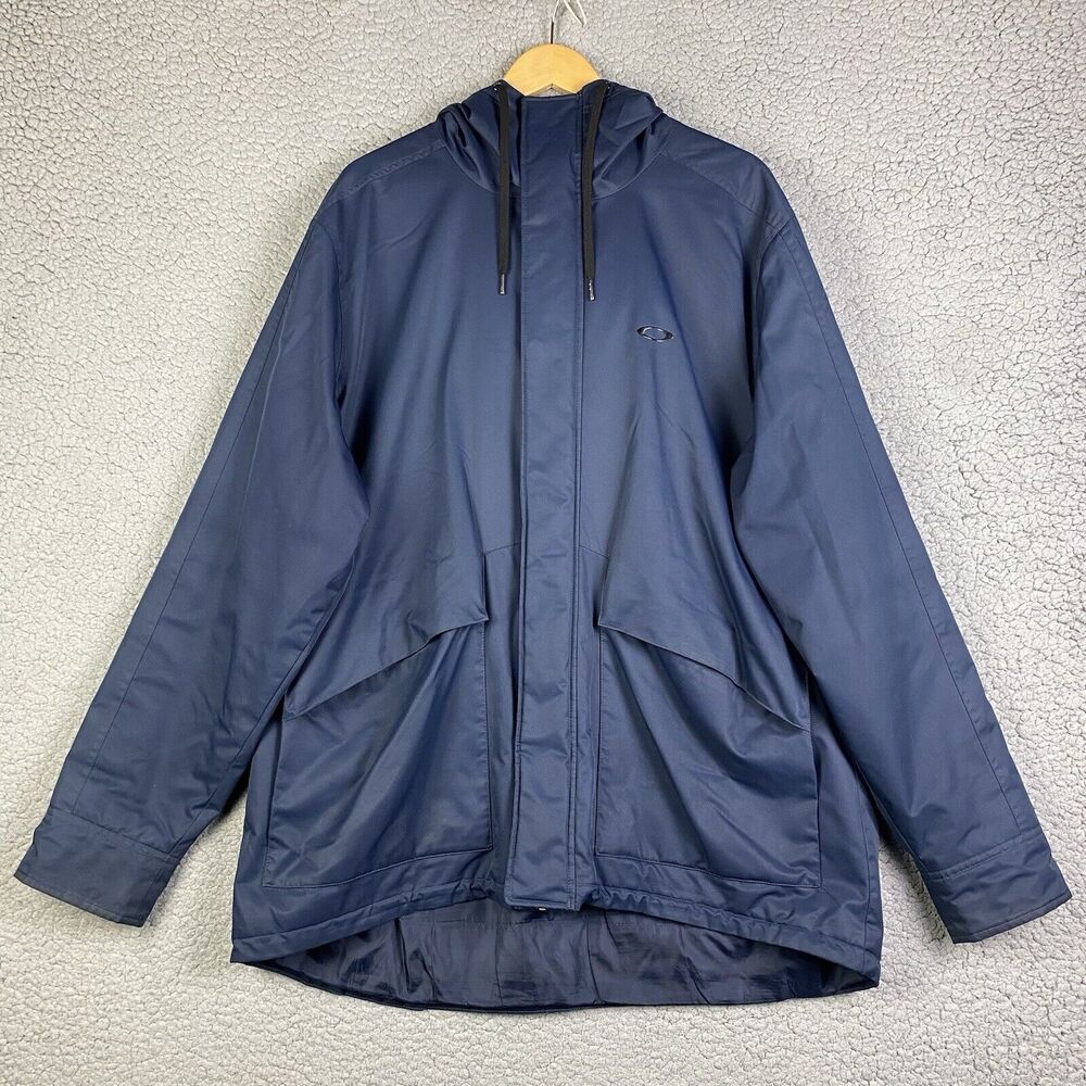 OAKLEY Jacket Insulated Size XXL Men's Hooded‎ Navy Long Performance 412482OVT